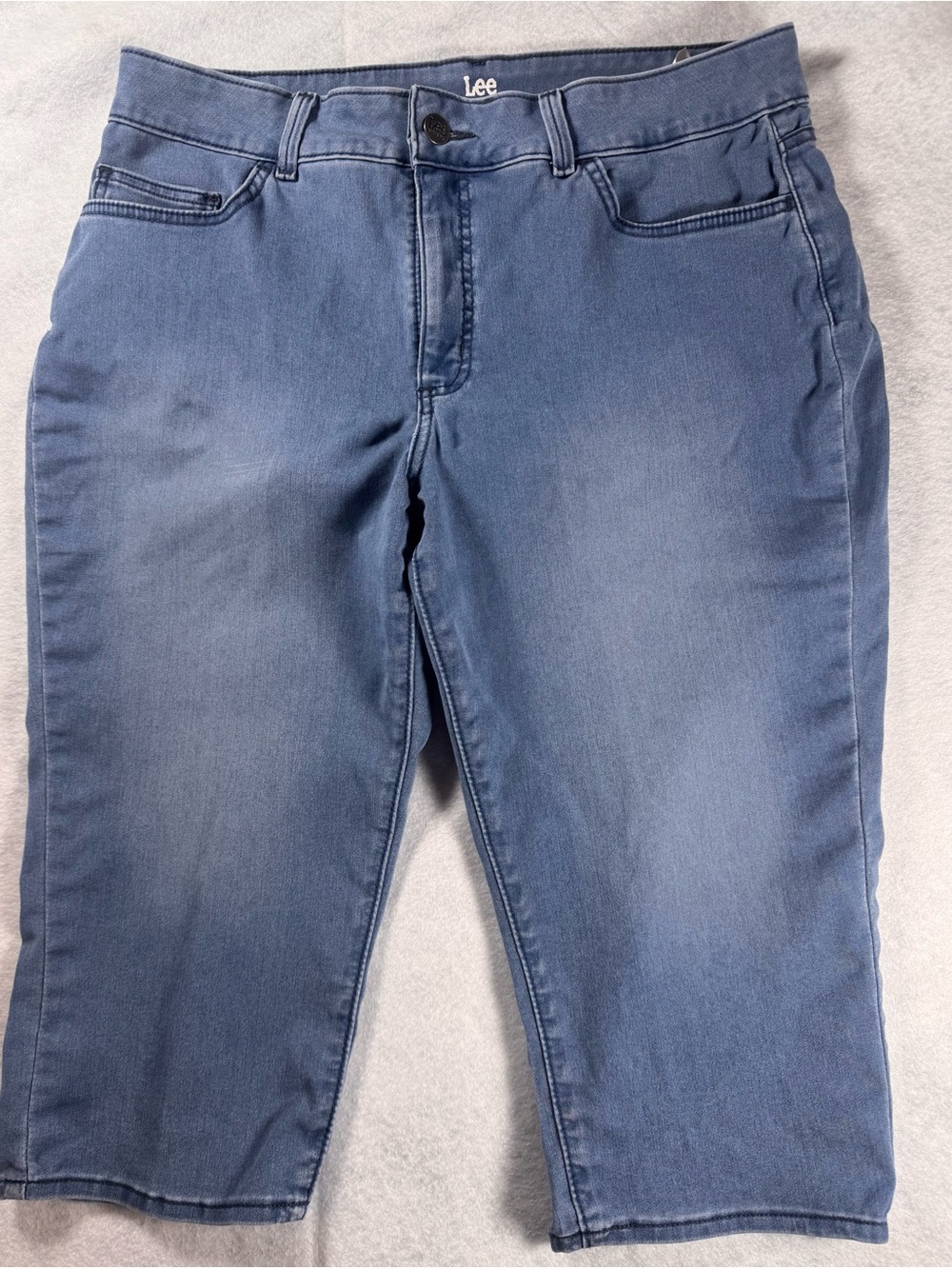 Lee Riders Blue Stretch Denim Capri Jeans Women’s 18M